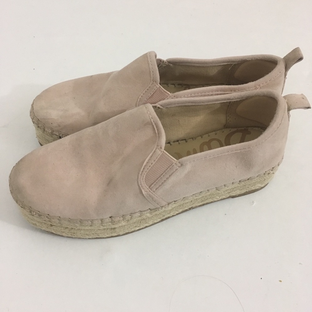 Sam Edelman Pink Suede Platform Espadrilles